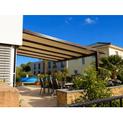 Pergola adossée toile tendue précontraint 6x4