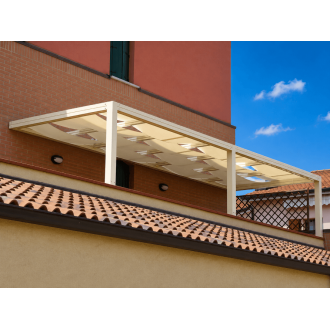 Pergola toile tendue entrelacée