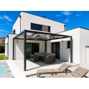  	Pergola toile entrelacée 4 poteaux