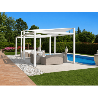 Pergola toile d'ombrage micro-perforée 4x4