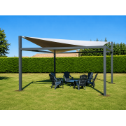 Pergola voile ombrage gris foncé 5x5