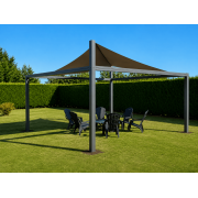  	Pergola voile ombrage 5x5 gris anthracite