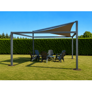 	Pergola 5x5 voile ombrage anthracite