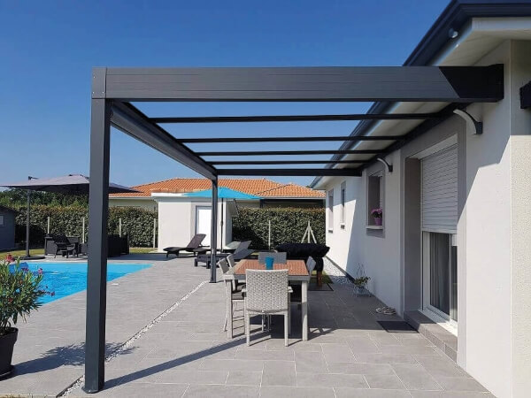 structure-sans plaque-pergola-toit-plat-