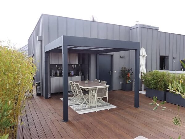 structure-sans plaque-pergola-toit-plat-