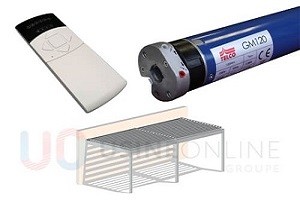 Motorisation Telco Radio 2 Modules (Largeur Max 8m) - Télécommande Multicanaux (Moteurs/Led) + Commande de Secours