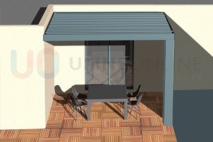 Pose Maison en L - Fourniture Équerres SAIEX11 (Côté Latéral Gauche) + Cornière VB23 + Profil Mural + 1 Poteau Extrême Droit
