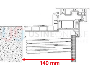 Doublage 140 mm + Aile de Recouvrement Intérieur de 17 mm
