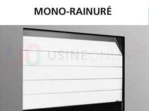 Panneaux Epaisseur 40 mm, Extérieur Finition Lisse Mono-Rainuré, Intérieur Rainuré Stucco (Peau d'Orange) Blanc