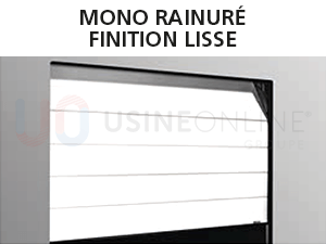 Panneaux Épaisseur 40 mm, Extérieur Finition Lisse Mono-Rainuré, Intérieur Rainuré Stucco (Peau d'Orange) Blanc