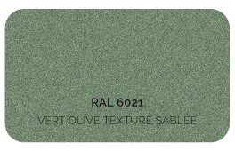 Vert Olive 6021 Finition Structuré Sablé (Cossu, Robuste et Résistant aux Micro Rayures) 