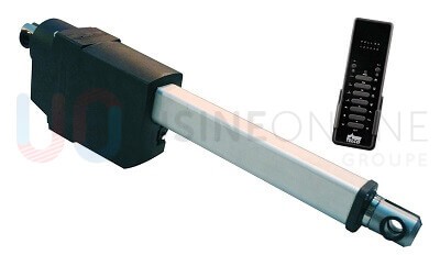 1 Moteur Vérin Caché à l'intérieur du Profil Latéral (1 Moteur/Module) + Télécommande Multicanaux (Moteur/Led/Stores Coffre 105)