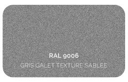 Gris Galet 9006 Finition Structuré Sablé (Cossu, Robuste et Résistant aux Micro Rayures) 