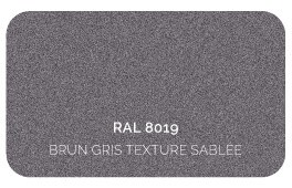 Brun Gris 8019 Finition Structuré Sablé (Cossu, Robuste et Résistant aux Micro Rayures)