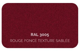 Rouge Foncé 3005 Finition Structuré Sablé (Cossu, Robuste et Résistant aux Micro Rayures)