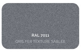 Gris Fer 7011 Finition Structuré Sablé (Cossu, Robuste et Résistant aux Micro Rayures)