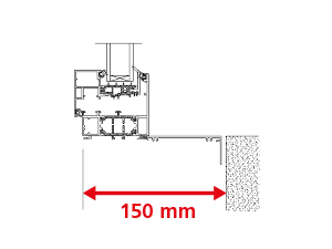 Dormant 70 mm + Tapées Rapportées de 77 mm pour Doublage de 150 mm + Pièce d'Appui à Cliper 100 mm