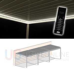 LED 3 Modules 3 Côtés (2 Côtés + Coffre Avant) 3500°K Blanc Médian 3000 Lumens + Télécommande Groupée Intensité Variable