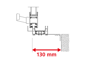 Dormant 70 mm + Tapées Rapportées de 57 mm pour Doublage de 130 mm + Pièce d'Appui à Cliper 100 mm - Coulissant 2 Rails