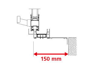 Dormant 70 mm + Tapées Rapportées de 77 mm pour Doublage de 150 mm + Pièce d'Appui à Cliper 100 mm - Coulissant 2 Rails