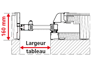 Dormant pour Doublage 160 mm + Aile de Recouvrement Intérieur de 12 mm + Pièce d'Appui 30 mm - Galandage 1 Vantail