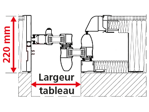 Dormant pour Doublage 220 mm + Aile de Recouvrement Intérieur de 12 mm + Pièce d'Appui 30 mm