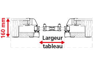 Dormant pour Doublage 160 mm + Aile de Recouvrement Intérieur de 12 mm + Pièce d'Appui 30 mm - Galandage 2 Vantaux