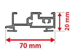 Seuil Alu Plat 20 mm Anodisé (Indisponible avec Pièce d'Appui)
