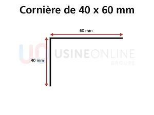 Lot de 3 Cornières PVC 40 x 60 x 2950 mm (même coloris que la menuiserie)