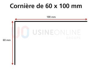 Lot de 3 Cornières PVC 60 x 100 x 2950 mm (même coloris que la menuiserie)