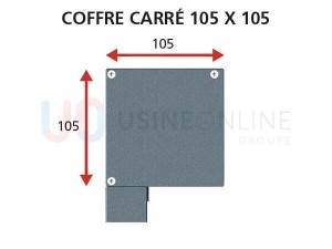 Coffre Aluminium Carré 105 x 105 mm