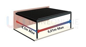 Pergola Bioclimatique H3 en 1 Module (2 Poteaux)