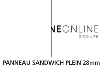 Panneau Sandwich Plein Isolant Épaisseur 28 mm