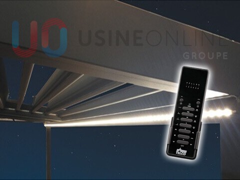 Kit Ruban LED Intensité Variable Radio (Télécommande avec Variateur Fournie) Coffre Avant (Opposé au Mur)  3 modules