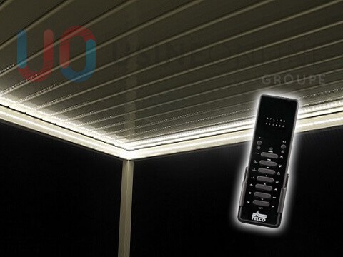 Kit Ruban LED Intensité Variable Radio (Télécommande avec Variateur Fournie) 3 Côtés (2 Cotés Latéraux + Coffre Avant) 4 modules