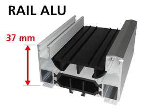 Rails Aluminium Hauteur 37mm et Galets en Polyamide Roulement à Aiguille
