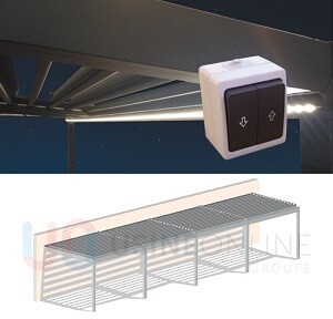 Led Filaire Coffre Avant 6 Modules (Interrupteur Idem que Motorisation Fourni) 