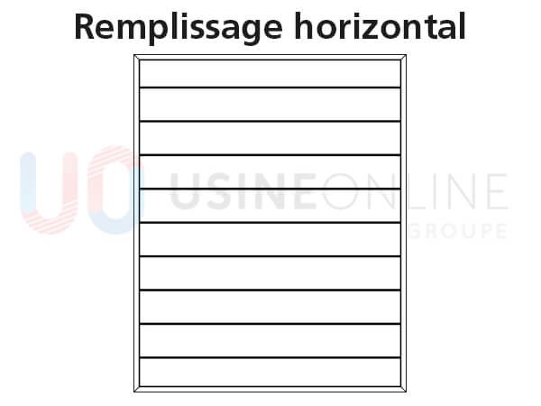 Remplissage Horizontal