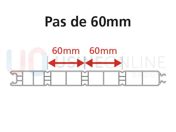 Pas de 60 mm