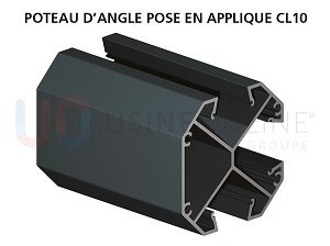 Avec 1 Poteau d'Angle CL10