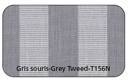 Rayée Gris Souris Tweed T156N