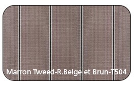 Rayée Marron Beige Tweed T504