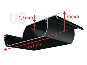 Lames Double Paroi 167 x 35 mm Aluminium Extrudé Design Plat + Joint 100% Etanche + Ouverture 0° à 80°