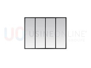 Verrière 4 Vitrages (H) 1230 x (L) 1390 mm 
