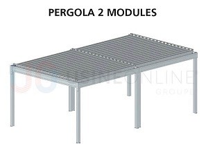Cornière Plate d'Étanchéité Thermolaquée pour la Jonction de Chaque Module "Option Pergola Auto-Portée 2 Modules"