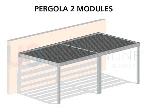 Cornière Plate d'Étanchéité Thermolaquée pour la Jonction de Chaque Module "Option Pergola Adossée 2 Modules"