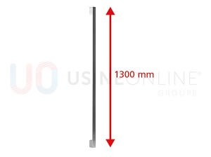 Barre de Tirage Extérieure Rectangle Inox Hauteur 1300 mm + Poignée Intérieure Inox + Serrure Automatique 5 Points