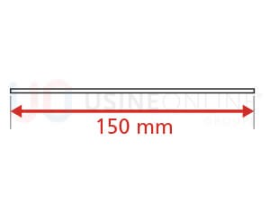 Lot de 3 Plats Intérieurs (2 Montants + 1 Traverse Haute) 150 mm (Coloris Idem Porte Face Intérieure)