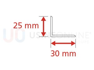 Lot de 3 Cornières Extérieures (2 Montants + 1 Traverse Haute) 30 x 25 mm (Coloris Idem Porte Face Extérieure)