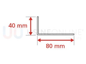 Lot de 3 Cornières Extérieures (2 Montants + 1 Traverse Haute) 40 x 80 mm (Coloris Idem Porte Face Extérieure)
